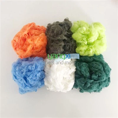 Fibra básica de poliéster para fios